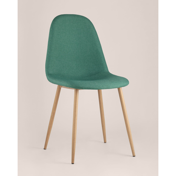 Обеденная группа стол Стокгольм 160-220*90, 6 стульев Валенсия зеленые