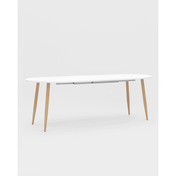 Обеденная группа стол Берген 160-220*90, 6 cтульев Frankfurt красные