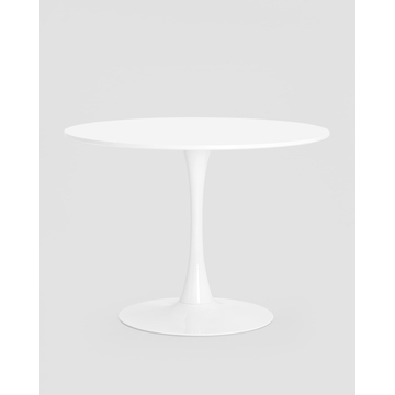 Стол Tulip D100 белый круглый на одной ножке