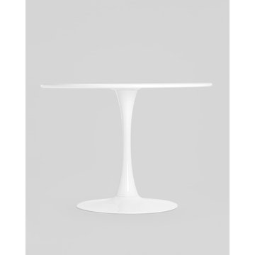 Стол Tulip D100 белый круглый на одной ножке