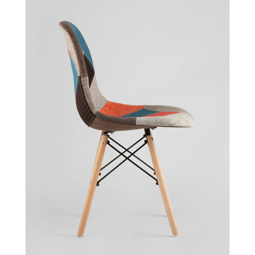 Обеденная группа стол Берген 160-220*90, 6 cтульев DSW пэчворк