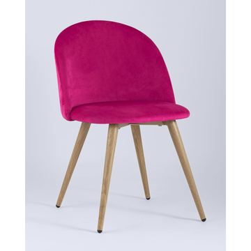 Обеденная группа стол Берген 120-180*80, 4 стула Лион велюр розовый