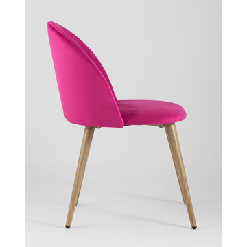 Обеденная группа стол Берген 120-180*80, 4 стула Лион велюр розовый