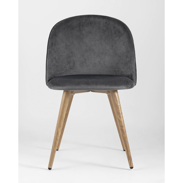 Обеденная группа стол Берген 120-180*80, 4 стула Лион велюр с ромбами серый