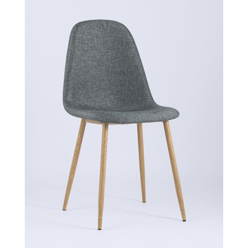 Обеденная группа стол Стокгольм 120-160*80, 4 стула Валенсия темно-серые