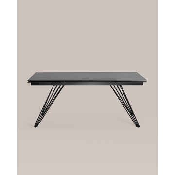 Стол обеденный Пандора раскладной 180-280*90 керамика темная