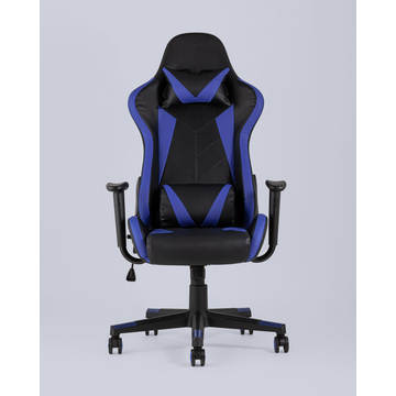 Кресло игровое TopChairs Gallardo синее с подушкой