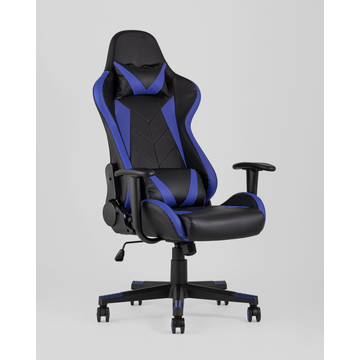 Кресло игровое TopChairs Gallardo синее с подушкой