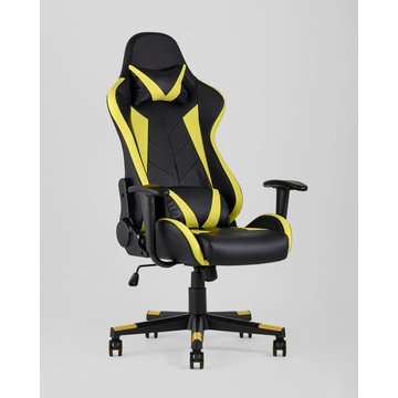 Кресло игровое TopChairs Gallardo желтое с подушкой