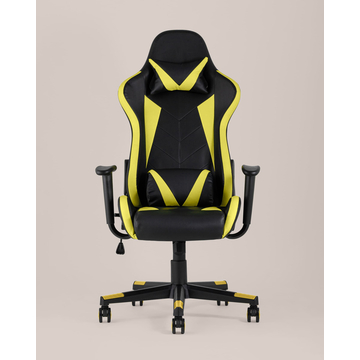 Кресло игровое TopChairs Gallardo желтое с подушкой