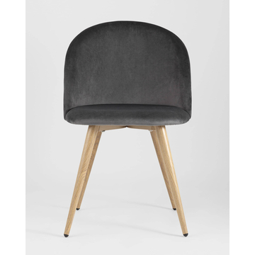 Обеденная группа стол Берген 120-180*80, 4 стула Лион велюр серый