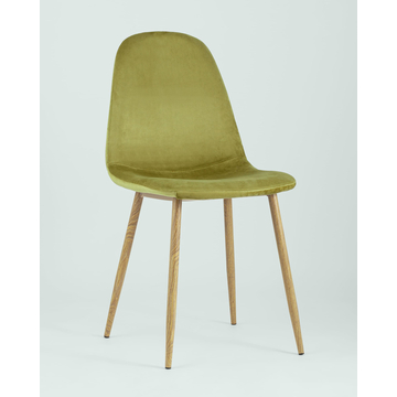 Обеденная группа стол Стокгольм 120-160*80, 4 стула Валенсия велюр фисташковый