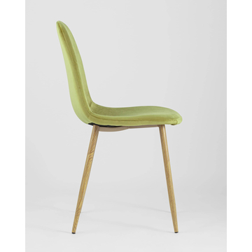 Обеденная группа стол Стокгольм 160-220*90, 6 cтульев Валенсия велюр фисташковый