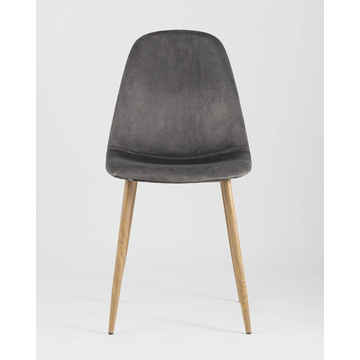 Обеденная группа стол Берген 120-180*80, 4 стула Валенсия велюр серый