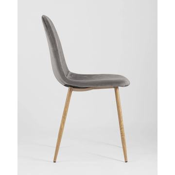 Обеденная группа стол Берген 160-220*90, 6 cтульев Валенсия велюр серый