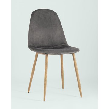 Обеденная группа стол Берген 160-220*90, 6 cтульев Валенсия велюр серый