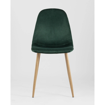 Обеденная группа стол Берген 120-180*80, 4 стула Валенсия велюр темно-зеленый