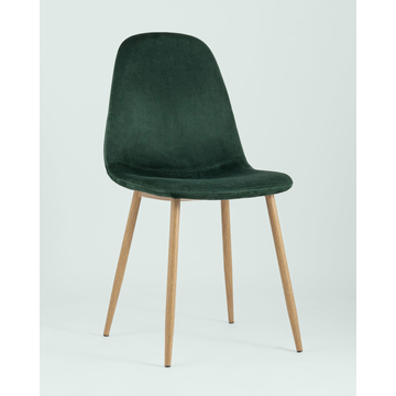 Обеденная группа стол Берген 120-180*80, 4 стула Валенсия велюр темно-зеленый