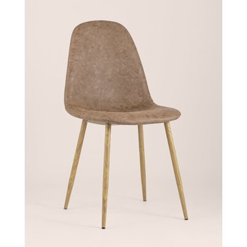 Обеденная группа стол Стокгольм 120-160*80, 4 стула Валенсия винтаж коричневый