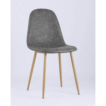 Обеденная группа стол Стокгольм 160-220*90, 6 cтульев Валенсия винтаж серый