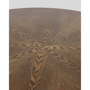 Обеденная группа стол KAY 110*110 орех, стулья MARTA PU синие 4 шт.