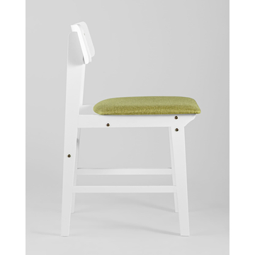 Обеденная группа стол GUDI 120*75 белый, стулья ODEN WHITE оливковые 4 шт.