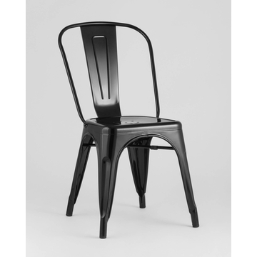 Стул TOLIX черный глянцевый металлический