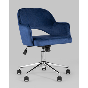 Кресло компьютерное Кларк велюр синий