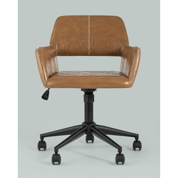 Кресло компьютерное офисное Филиус экокожа коричневый