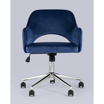 Кресло компьютерное Кларк велюр синий