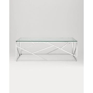 Журнальный стол 120*60 АРТ ДЕКО серебро