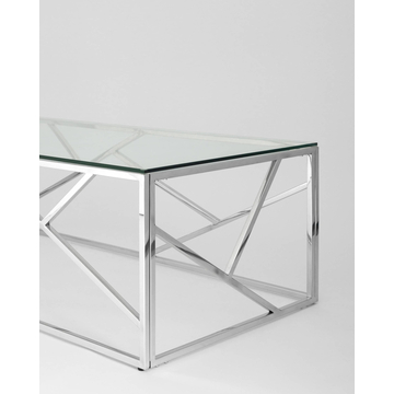 Журнальный стол 120*60 АРТ ДЕКО серебро