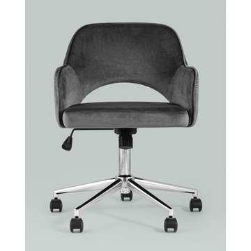 Кресло компьютерное Кларк велюр серый