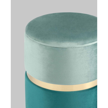 Пуф Кэрри с ящиком велюр бирюзовый без ножек