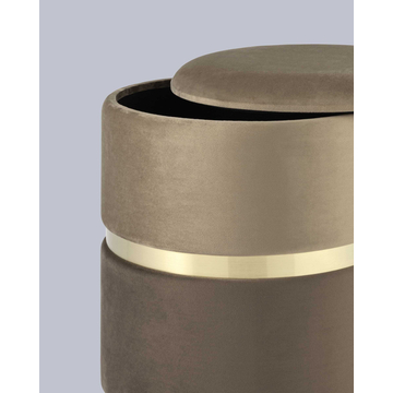 Пуф Кэрри с ящиком велюр коричневый без ножек