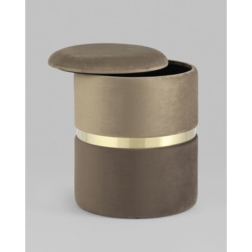 Пуф Кэрри с ящиком велюр коричневый без ножек