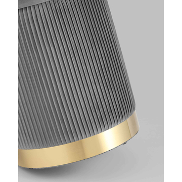 Пуф Шарлотта с ящиком велюр серый