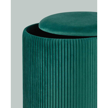 Пуф Шарлотта с ящиком велюр зеленый