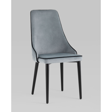 Стул Луис с кантом велюр серый