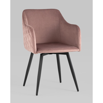 Стул Ника вращающийся велюр пыльно-розовый