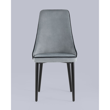 Стул Луис с кантом велюр серый