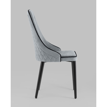 Стул Луис с кантом велюр серый