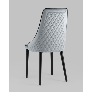 Стул Луис с кантом велюр серый