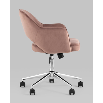 Кресло компьютерное Кларк велюр розовый
