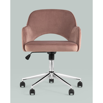 Кресло компьютерное Кларк велюр розовый