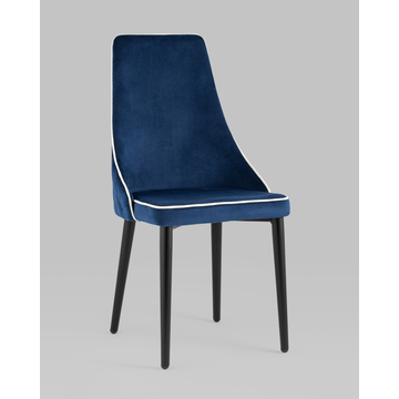 Стул Луис с кантом велюр синий