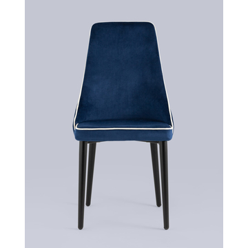 Стул Луис с кантом велюр синий