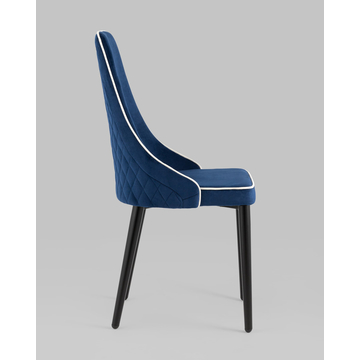 Стул Луис с кантом велюр синий