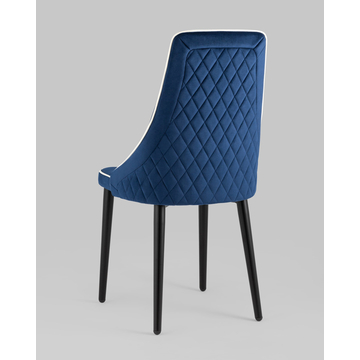 Стул Луис с кантом велюр синий