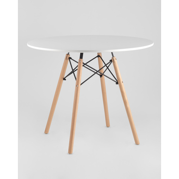 Обеденная группа стол DSW D90, 4 стула Soft белый